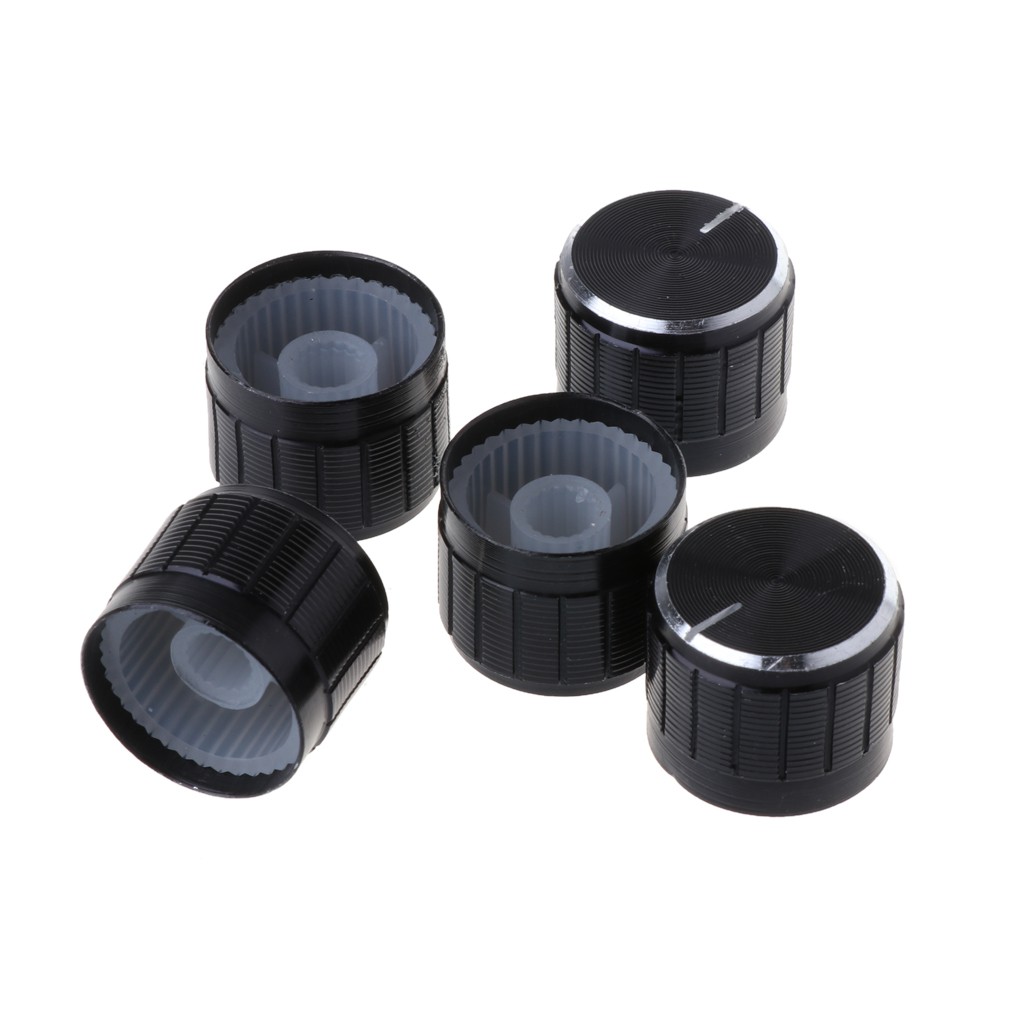 5Pcs 21X17mm Aluminum Rotary Control Potentiometer Knob Electronic Component