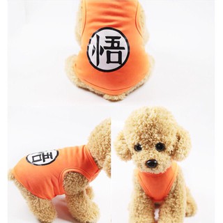Quần áo chó mèo thú cưng - Áo ba lỗ hoạt hình Songoku