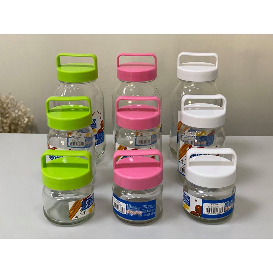 [Hàng Nhật] Lọ thủy tinh cao cấp có quai xách đựng gia vị, đồ kho, siro,...