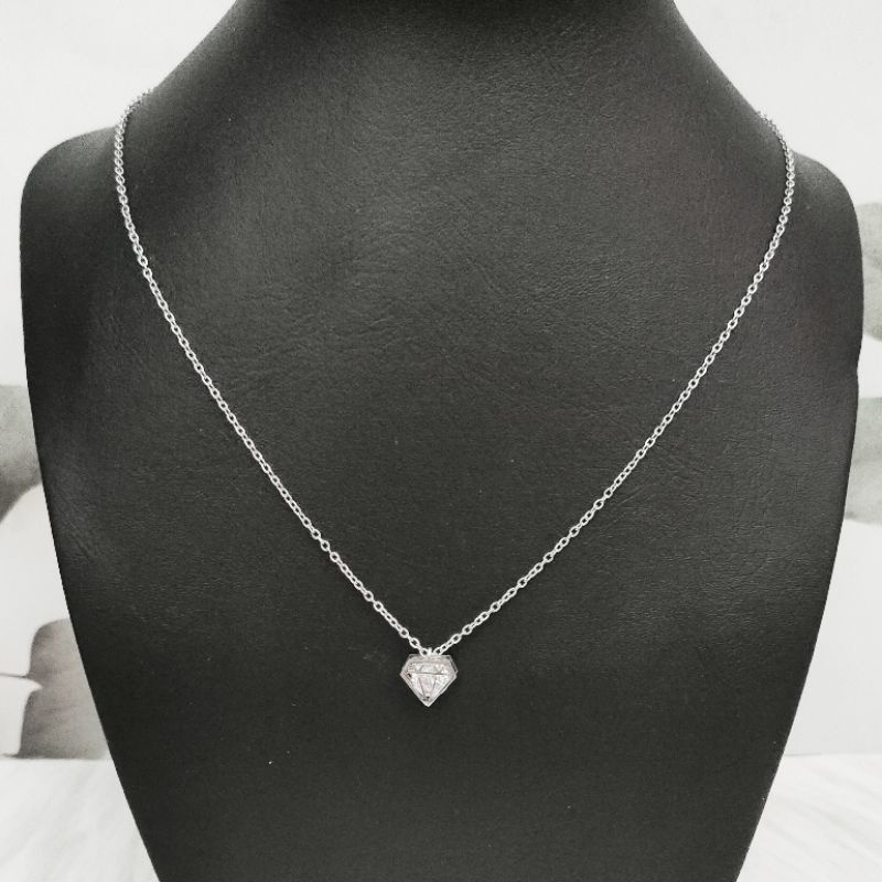 Dây chuyền nữ inox gắn xoàn xỏ ngang - nhiều mẫu, đẹp không đen