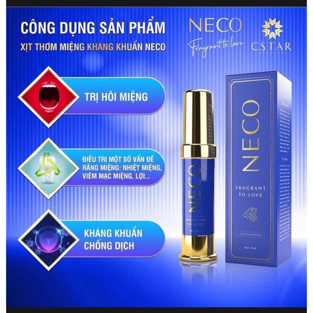 Xịt Thơm Miệng Kháng Khuẩn Chống Dịch NECO.[ HÀNG CHÍNH HÃNG ]