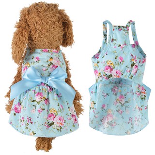 Đầm hoa chất vải cotton dành cho thú cưng