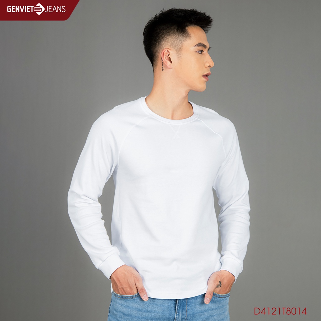 Áo Nỉ Dài Tay Nam GENVIET Trơn Basic Đơn Giản Thu Đông 2022 D4121T8014