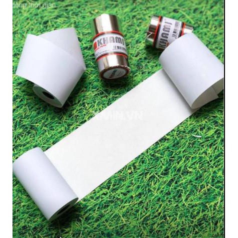 Giấy in hóa đơn nhiệt (Giấy cảm nhiệt) Khami Paper K80 phi 45mm Bọc Bạc.