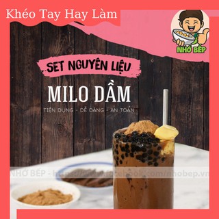 Set Milo Dầm Ca Cao Tự Nấu 12 Chén Kèm Công Thức Và Pudding