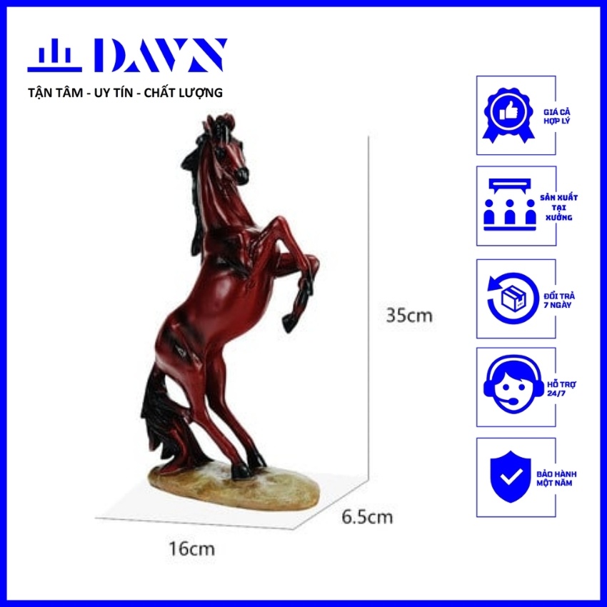 Tượng ngựa hí phong thủy DA650 nhiều màu lựa chọn, trang trí decor phòng làm việc, tủ kệ phong khách, làm quà tặng..