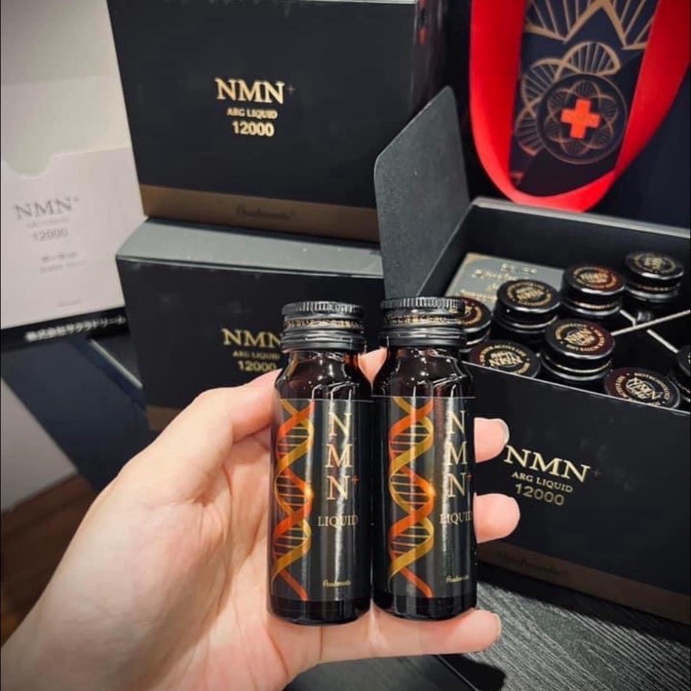 Nước Collagen Trẻ Hóa Da NMN + Arg Liquid 12000 Cao Cấp Hộp 12 Lọ Của Nhật Bản.