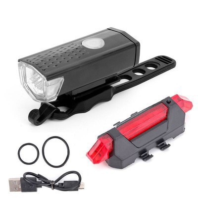 Đèn báo hiệu gắn xe đạp 5 bóng LED có cổng sạc USB nhiều màu sắc - Đèn pha xe đạp bóng led XM-L T6 siêu sáng chống nước