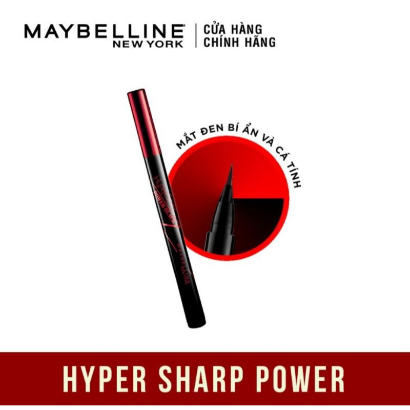 Bút Kẻ Mắt Nước Đen Tuyền Không Lem Không Trôi Maybelline NewYork HyperSharp Power 0.5g (đỏ)