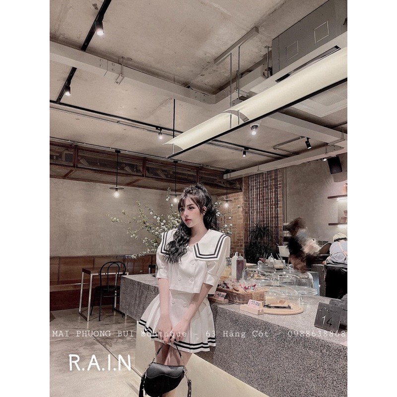 [Mã FAGREEN245 giảm 10% tối đa 30K đơn 99K] sét áo sơ mi thuỷ thủ mix chân váy | BigBuy360 - bigbuy360.vn