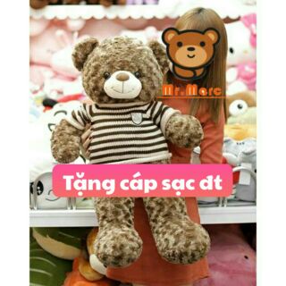 (TẶNG CÁP SẠC ĐT) GẤU BÔNG TEDDY 1M KHỔ VÃI SIÊU RẺ