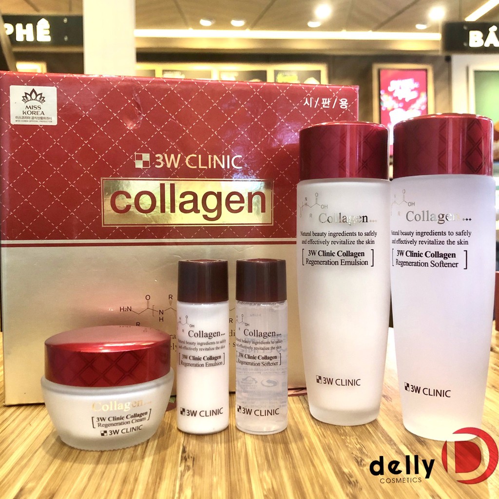 [𝐌𝐮𝐚 𝐠ì 𝐜ũ𝐧𝐠 𝐭ặ𝐧𝐠] - Bộ kem dưỡng da 3W Clinic Collagen White Skin Care cao cấp, hàng chính hãng nhập khẩu từ Hàn Quốc