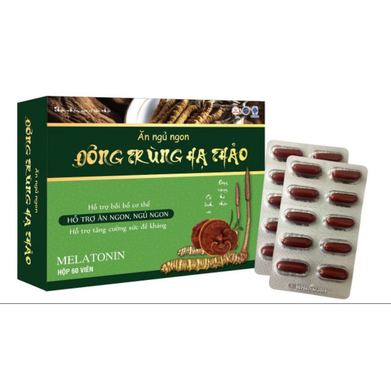 ĐÔNG TRÙNG HẠ THẢO_60 viên uống ăn ngủ ngon.
