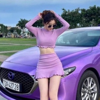 Sét bộ nữ 2 món chân váy đuôi cá + áo tay dài