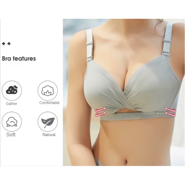 Bộ Đồ Lót Không Gọng Có Mút Nâng Ngực 5CM Quyến Rũ 32 34 36 38