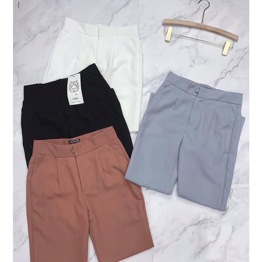 Quần Tây Âu Baggy Cúc Bọc Vải MerCy | Hàng Đẹp| Chất Vitex . Cạp Cao