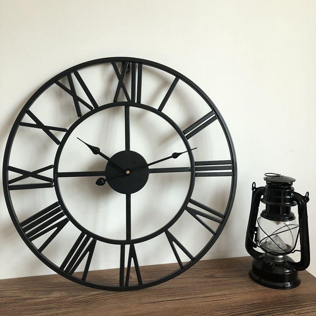 Đồng Hồ Treo Tường Cỡ Lớn Chạy Pin Thời Trang Làm Quà Tặng Cho Phòng, Tủ Quần Áo Số La Mã