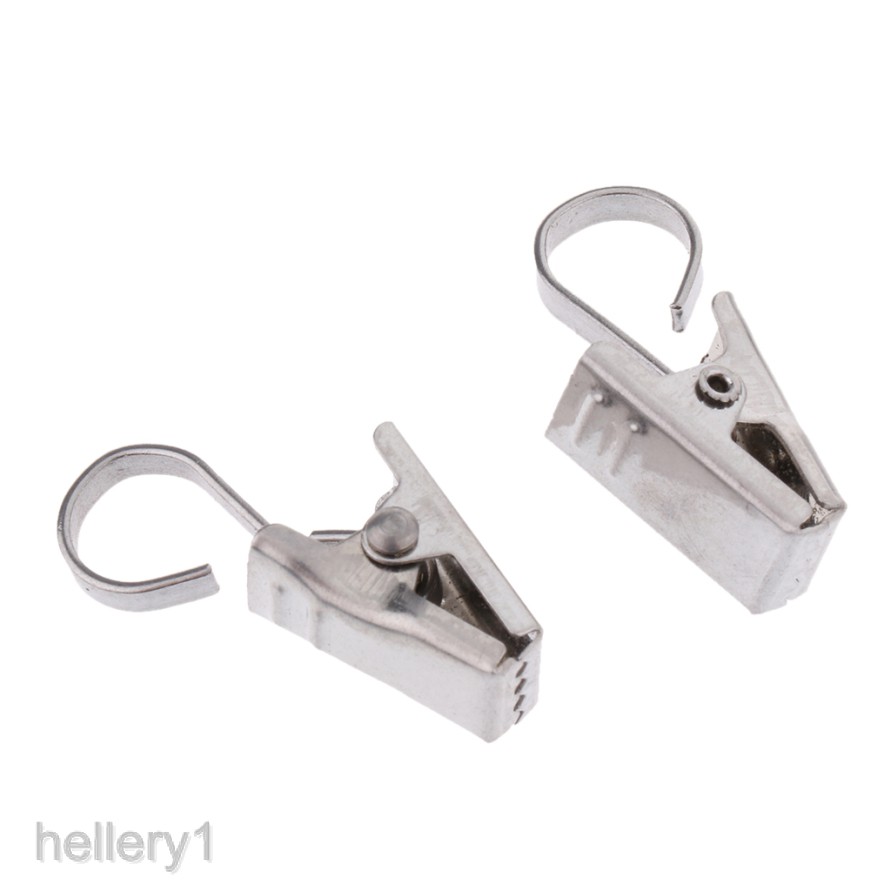 [Hellery1] Set 10 Kẹp Treo Rèm Chịu Được Sức Nặng Có Móc Lò Xo