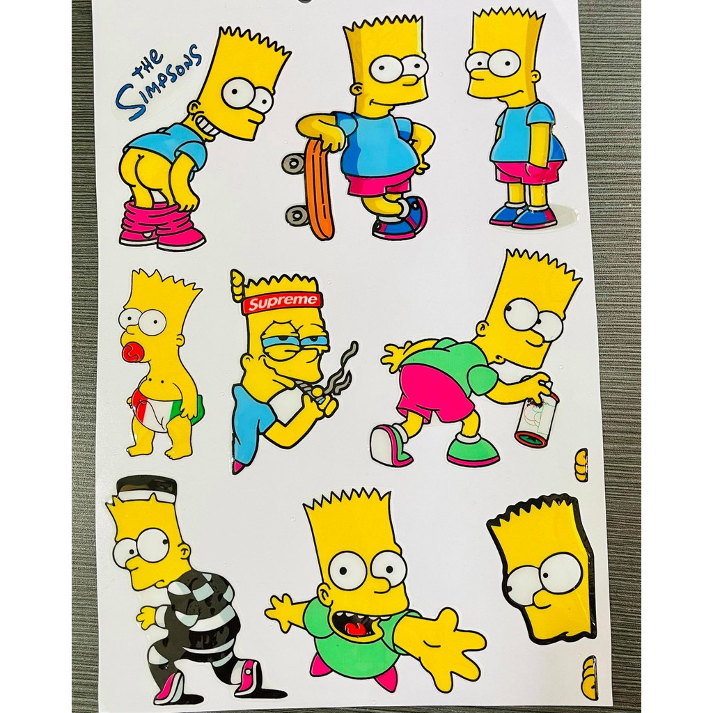 TEM NỔI HÌNH GIA ĐÌNH SIMPSON NÚP LÙM