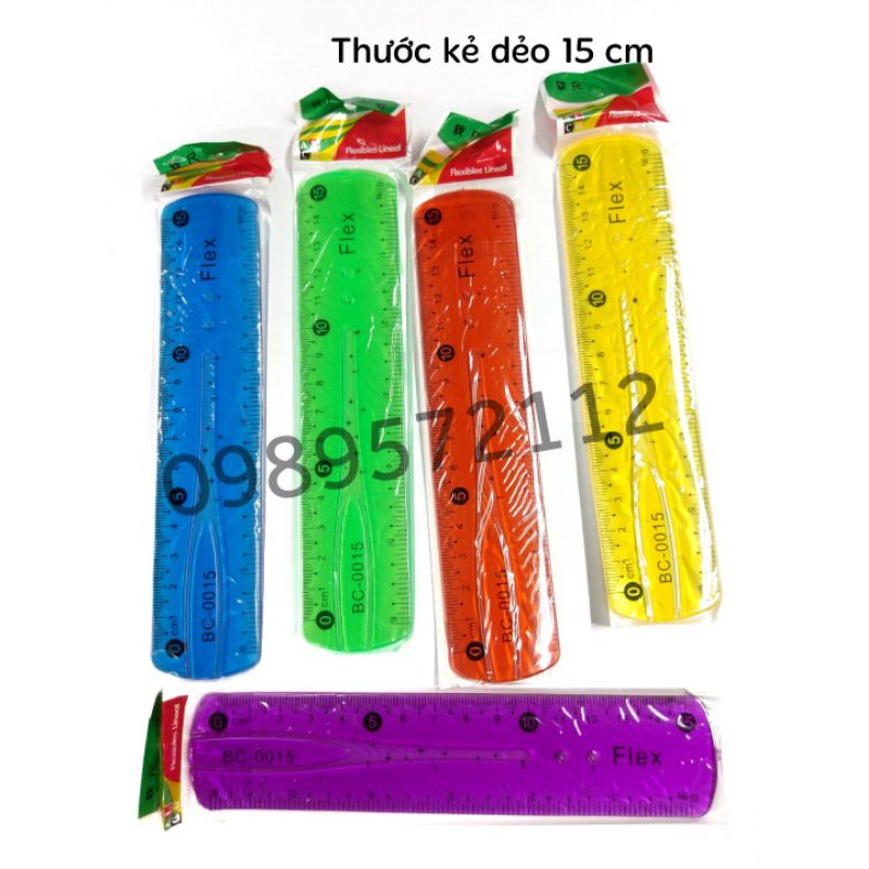 Thước kẻ dẻo 15cm Flex.