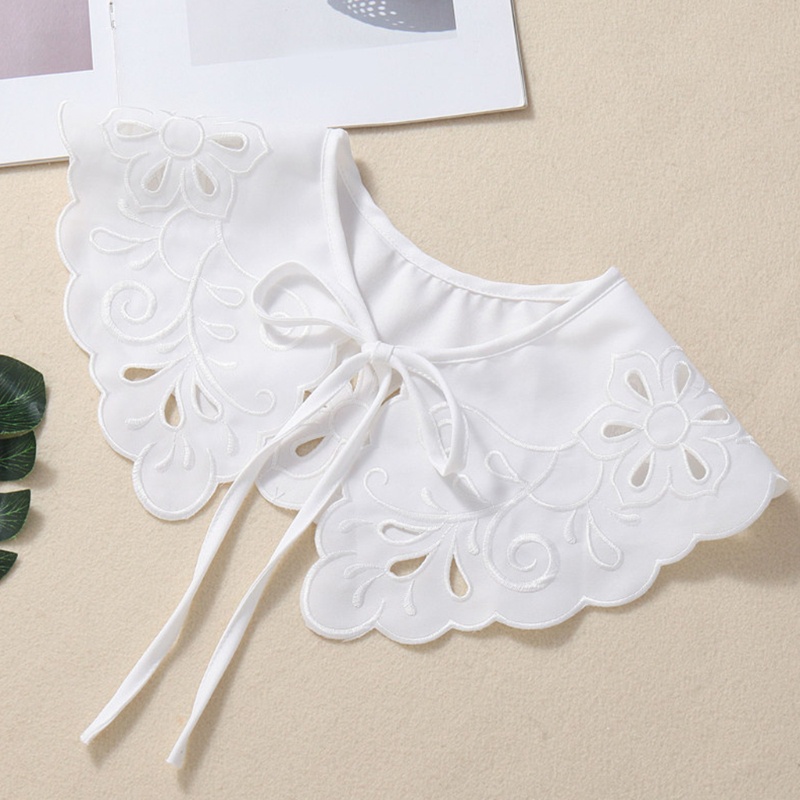 Áo Choàng Mini Dạng Choàng Vai Thêu Ren Khoét Rỗng Cho Nữ