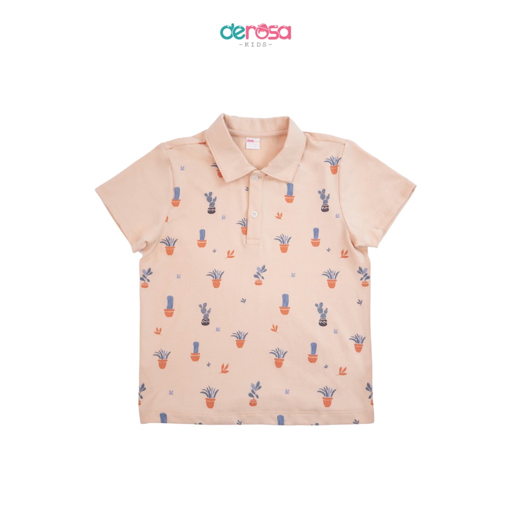 Áo thun polo cotton cổ trụ bé trai derosa kids 3 - 8 tuổi askd011a - ảnh sản phẩm 3