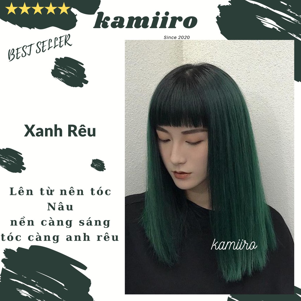 [ PHỦ BONG ] Thuốc nhuộm tóc XANH RÊU