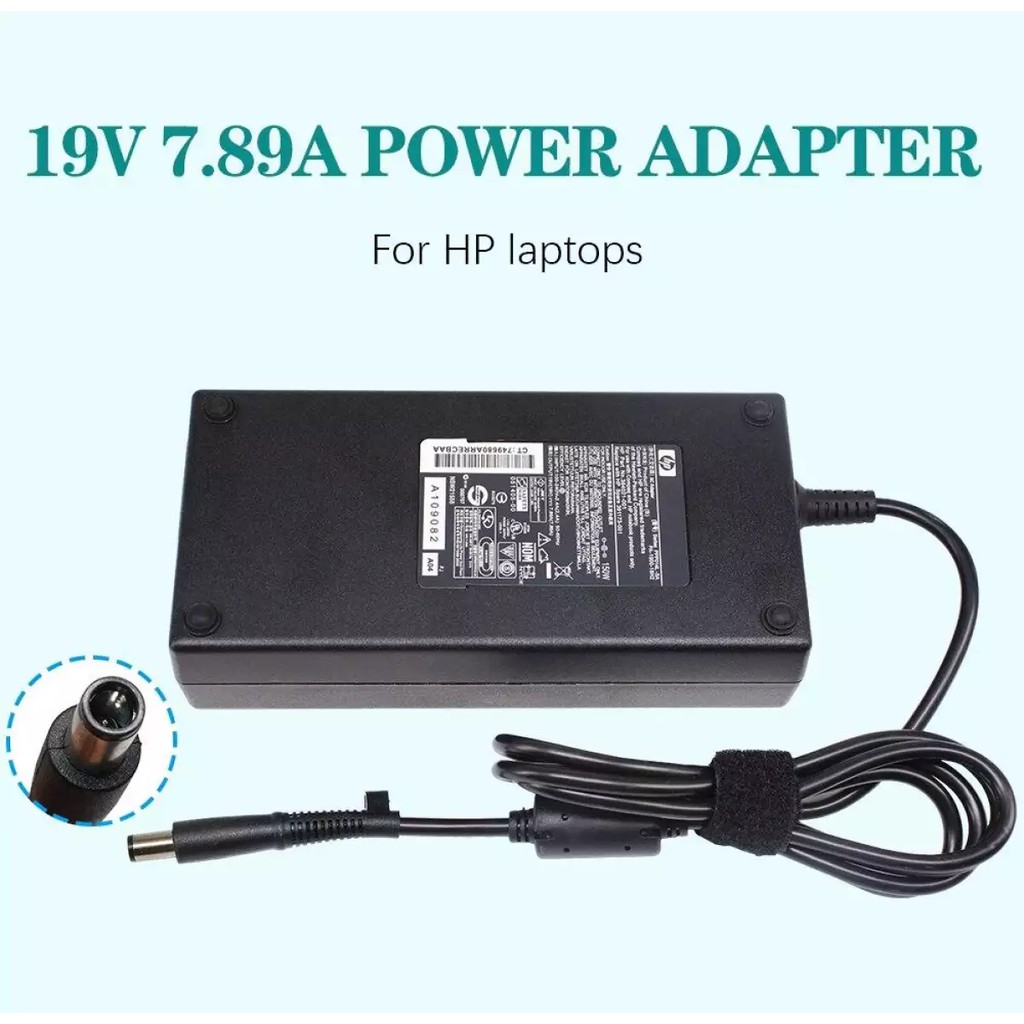 (ADAPTER) SẠC LAPTOP HP 19V-7.89A (150W) (Kim Lớn) kích thước đầu ghim 7.4 x 5.0 mm