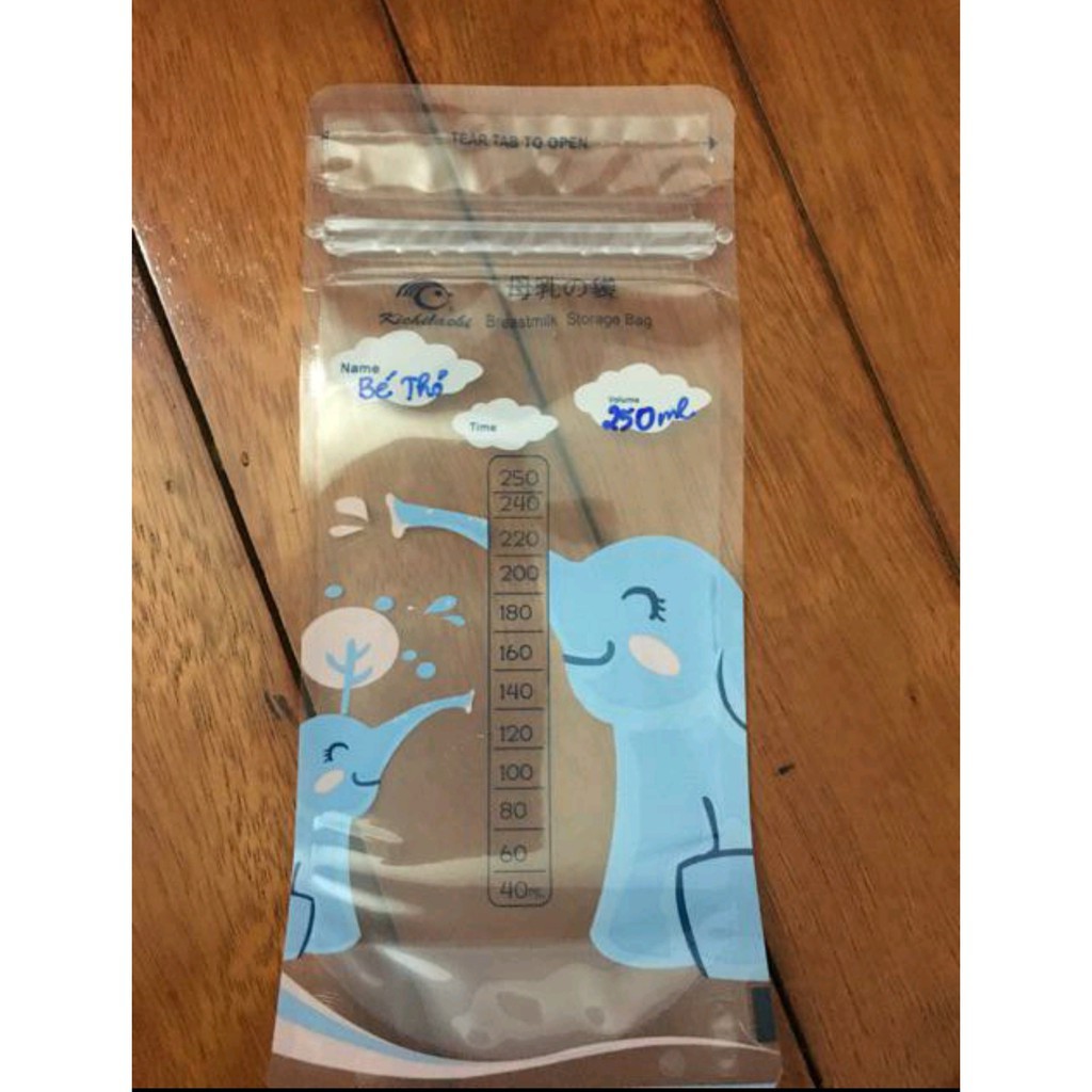 Hộp 50 túi trữ sữa mẹ 250ml không BPA KICHILACHI KICHI K50