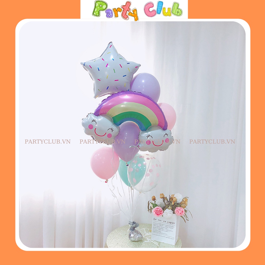 Bóng hình mây cầu vồng trang trí sinh nhật