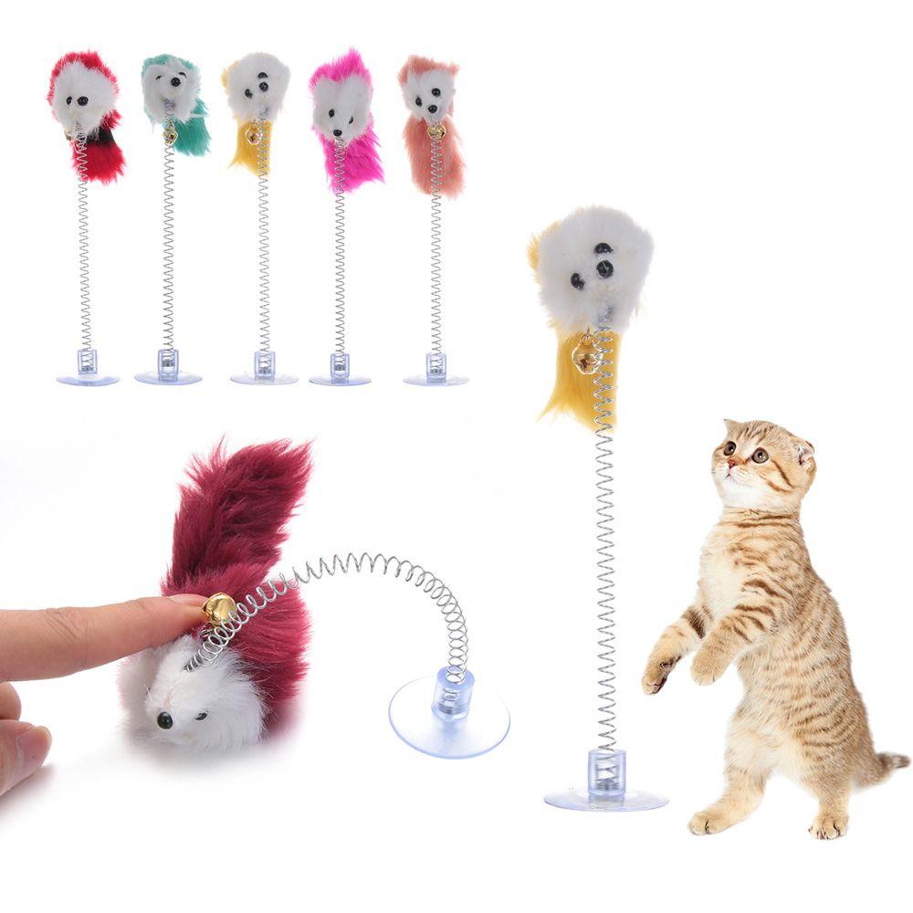 Set 1 / 3 Chuột Nhồi Bông Lò Xo Dễ Thương Cho Mèo Cưng