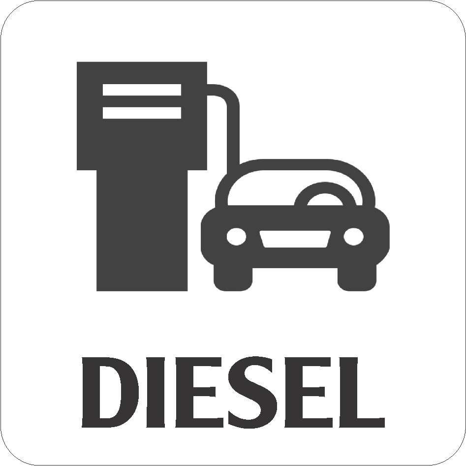 Miếng dán decal nắp bình xăng dầu cho xe oto Oil-8, miếng dán phân biệt xăng dầu