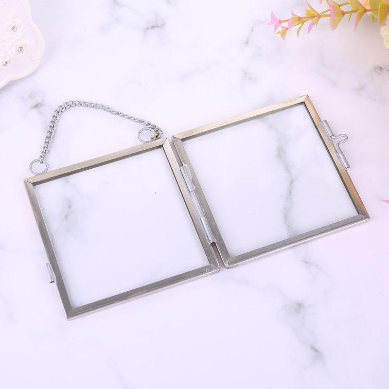 Khung Ảnh Treo Kính Bằng Kim Loại Hình Hoa Trang Trí Nhà Cửa DIY