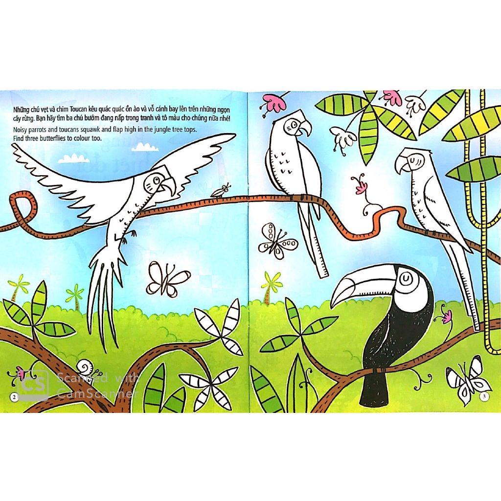 Sách - Tô Màu Bóc Dán - Rừng Nhiệt Đới - Jungle