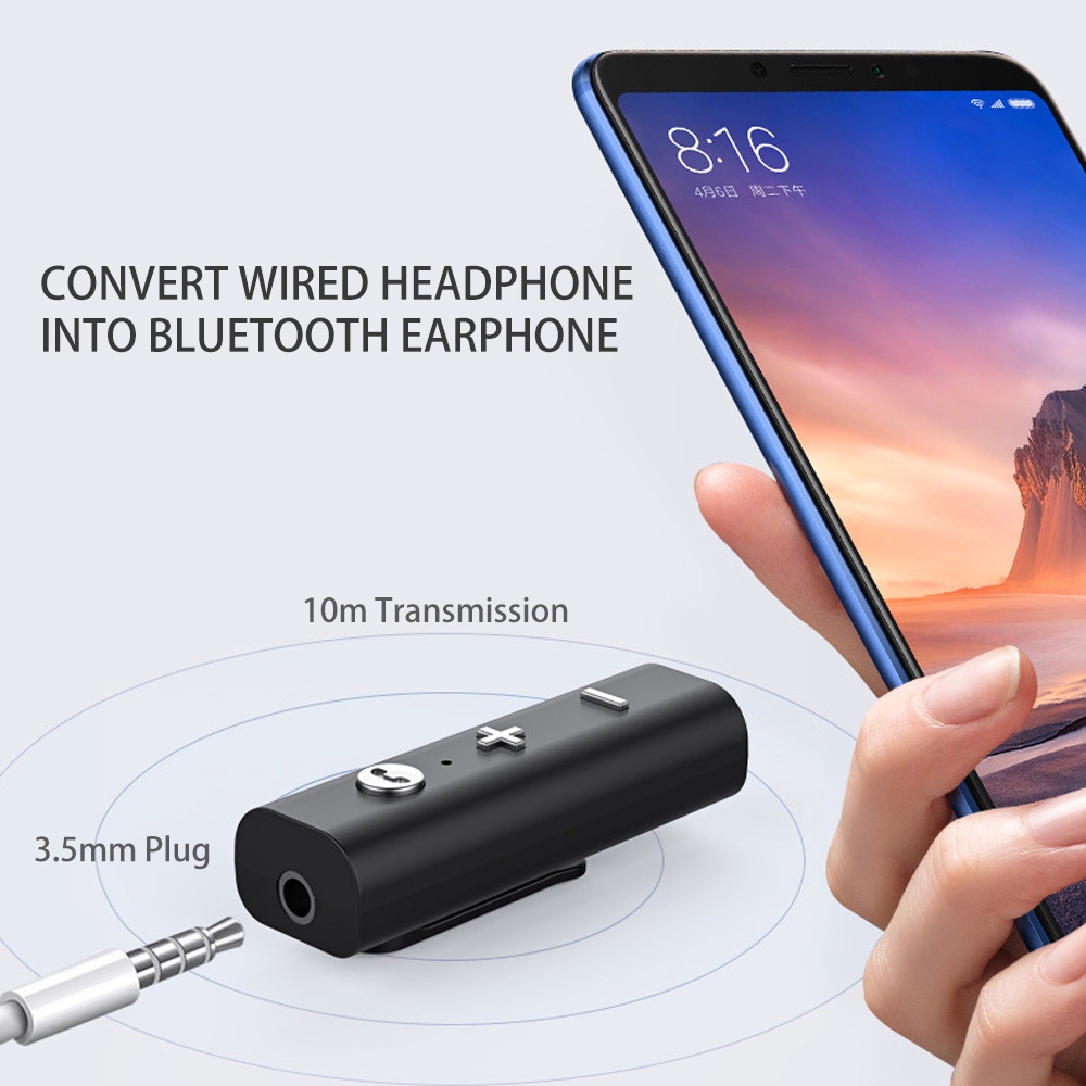 Không Dây Bluetooth 5.0 Thu Tai Nghe Tai Nghe Loa Ô Tô Jack 3.5 Mm Phát TV Nhà Adapter Âm Thanh Aux Handsfee