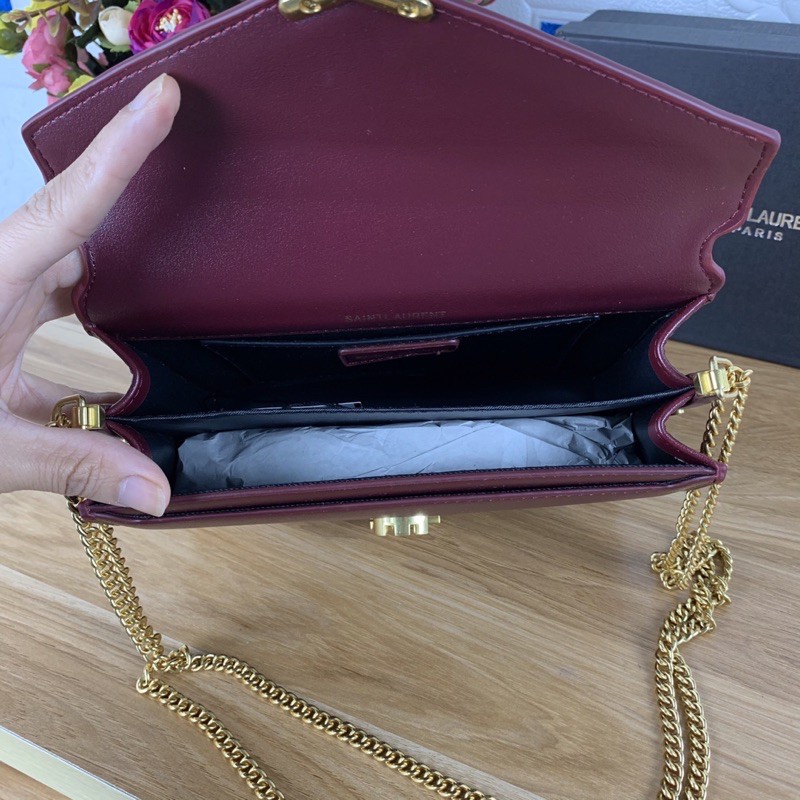 Túi xách Yves Saint Laurent cassan màu đỏ đô size 22cm (có sẵn)