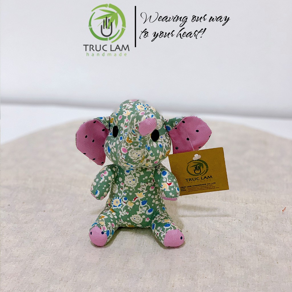Đồ Chơi Cho Bé Thú Nhồi Bông Mini Hình Con Voi Ngồi Nhiều Màu Sắc Bông Gòn Cao Cấp - Trúc Lâm Handmade