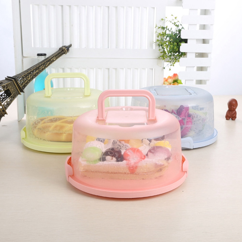 Hộp Tròn Cầm Tay 8inch 26x22 X 12.5cm Đựng Bánh Tiện Lợi