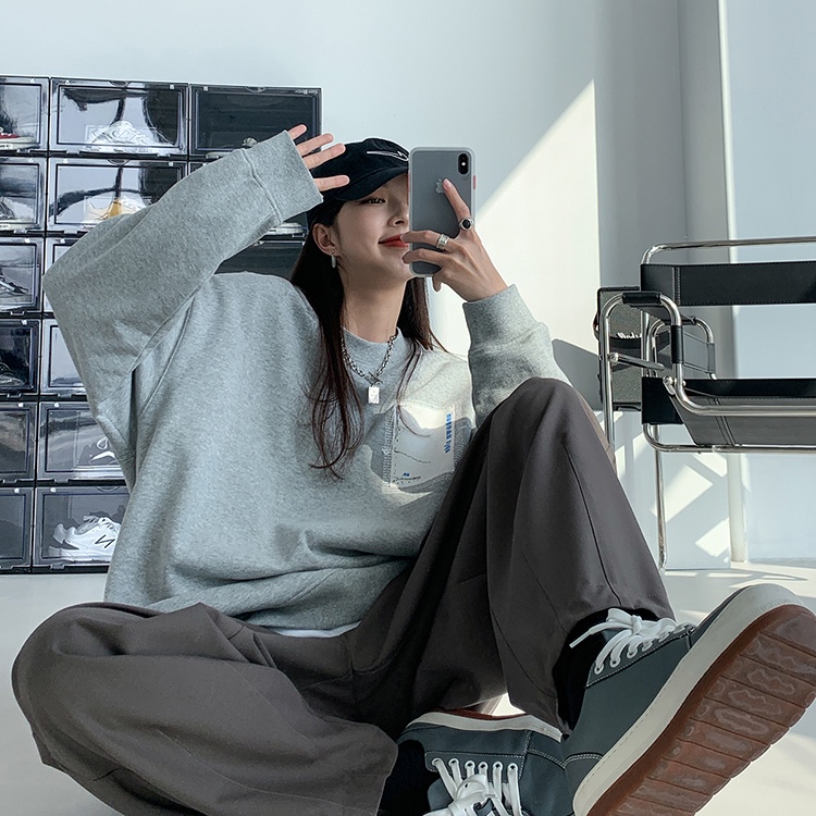 NRVP Áo Hoodie Thiết Kế Đơn Giản Thời Trang Hàn Quốc Cho Nữ