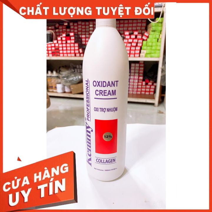 Oxy trợ nhuộm tóc kenmy 1000ml 3%-6%-9%-12% Collagen không kích ứng da đầu -không rat da đầu có mùi thơm