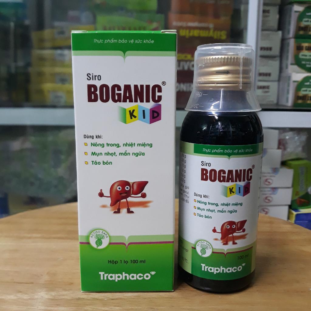 Siro Boganic Kid giúp trẻ mát gan, giải độc, thanh nhiệt cơ thể chai 100ml TRAPHACO