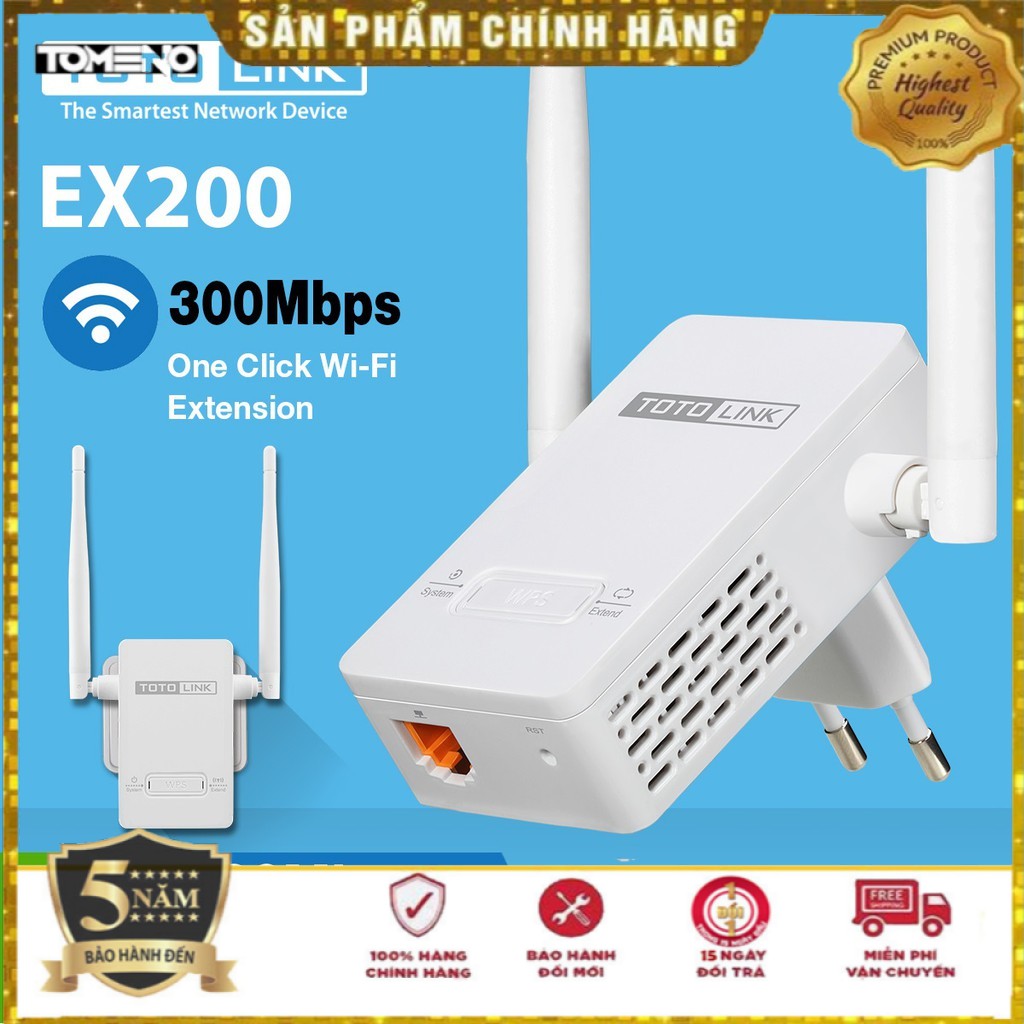 Bộ Kích Sóng Wifi Totolink Chuẩn N 300Mbps EX200