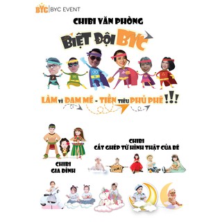 [CHIBI SIZE LỚN] Chibi thiết kế trang trí sinh nhật - chỉ ship HCM