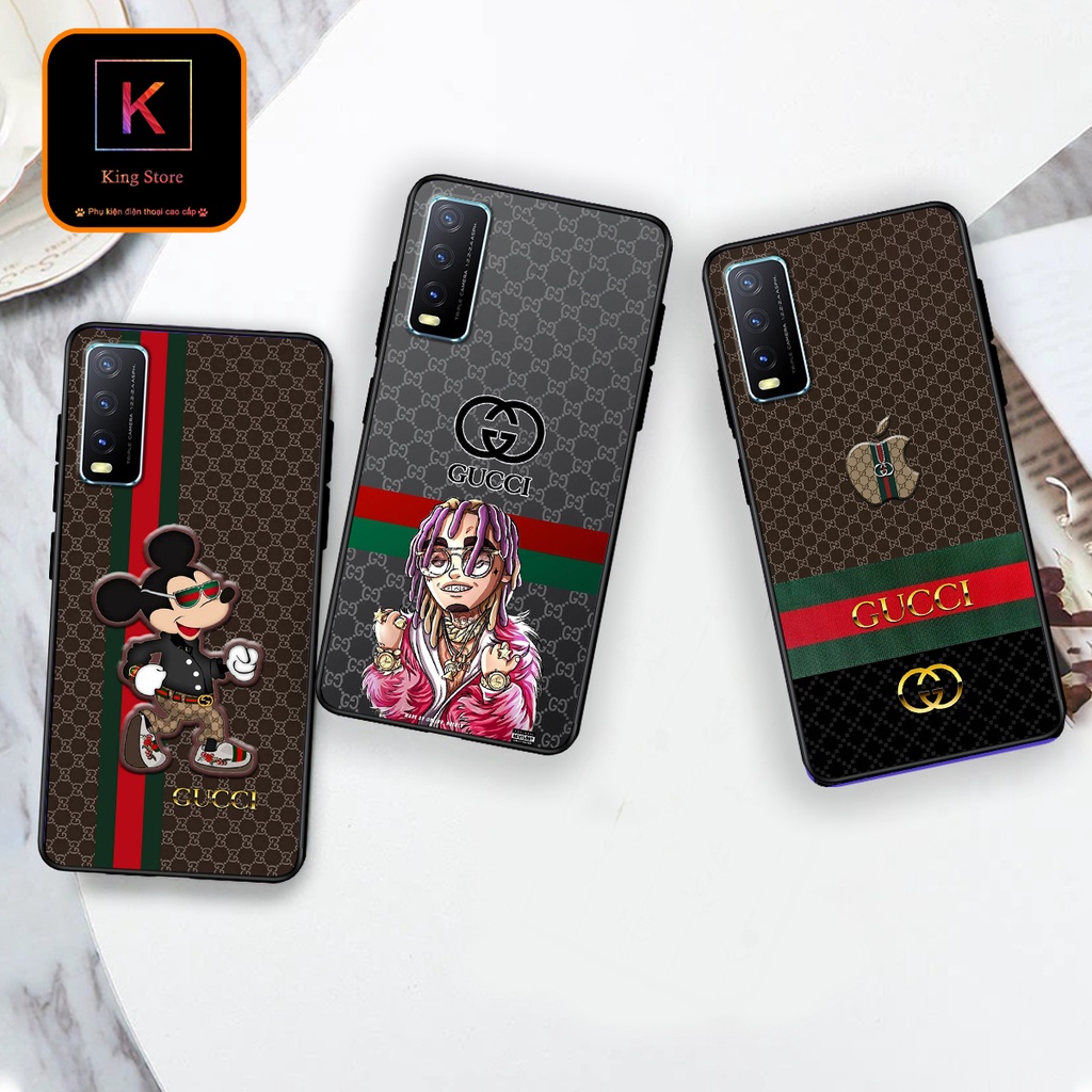 Ốp lưng Vivo Y20 - Vivo Y20s - Vivo Y12s - Ốp lưng in hình GÜÇÇÏ - lưng nhám viền TPU cao cấp