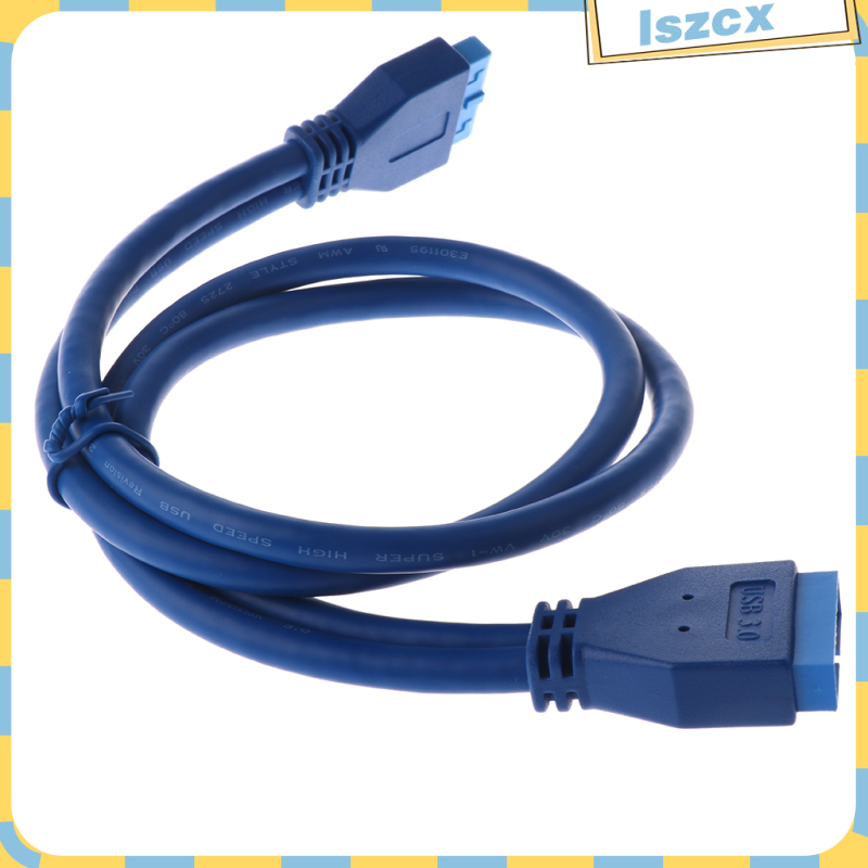 1x Usb3.0 20 Pin Male To 20 Pin Female Cable 0.5m Blue Color | BigBuy360 - bigbuy360.vn