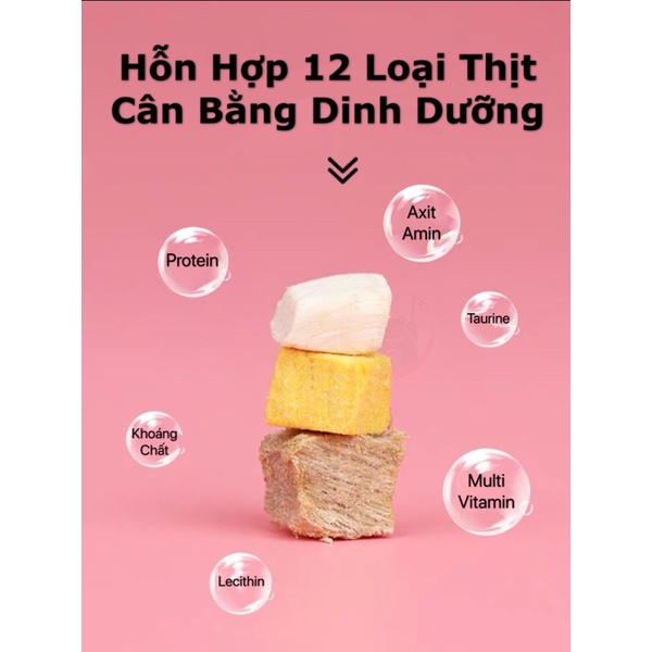[Bán lẻ] Thịt viên sấy khô bổ sung dinh dưỡng cho mèo &amp; cún
