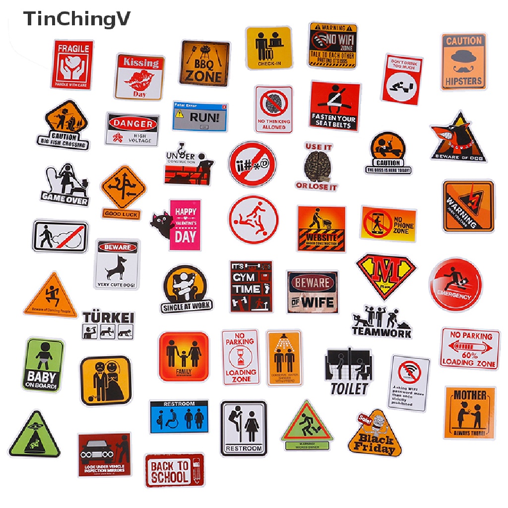 Bộ 50 Miếng Dán Cảnh Báo Nhắc Nhở Chống Thấm Nước Tiện Dụng