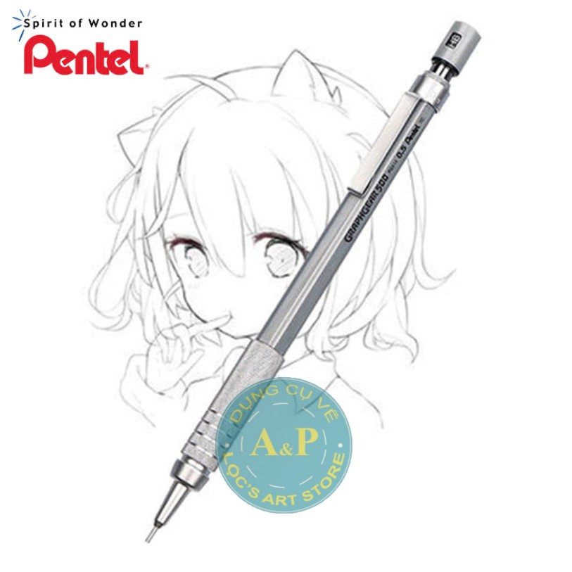 Bút Chì Bấm Pentel GRAPHGEAR 500 (đúc thép)