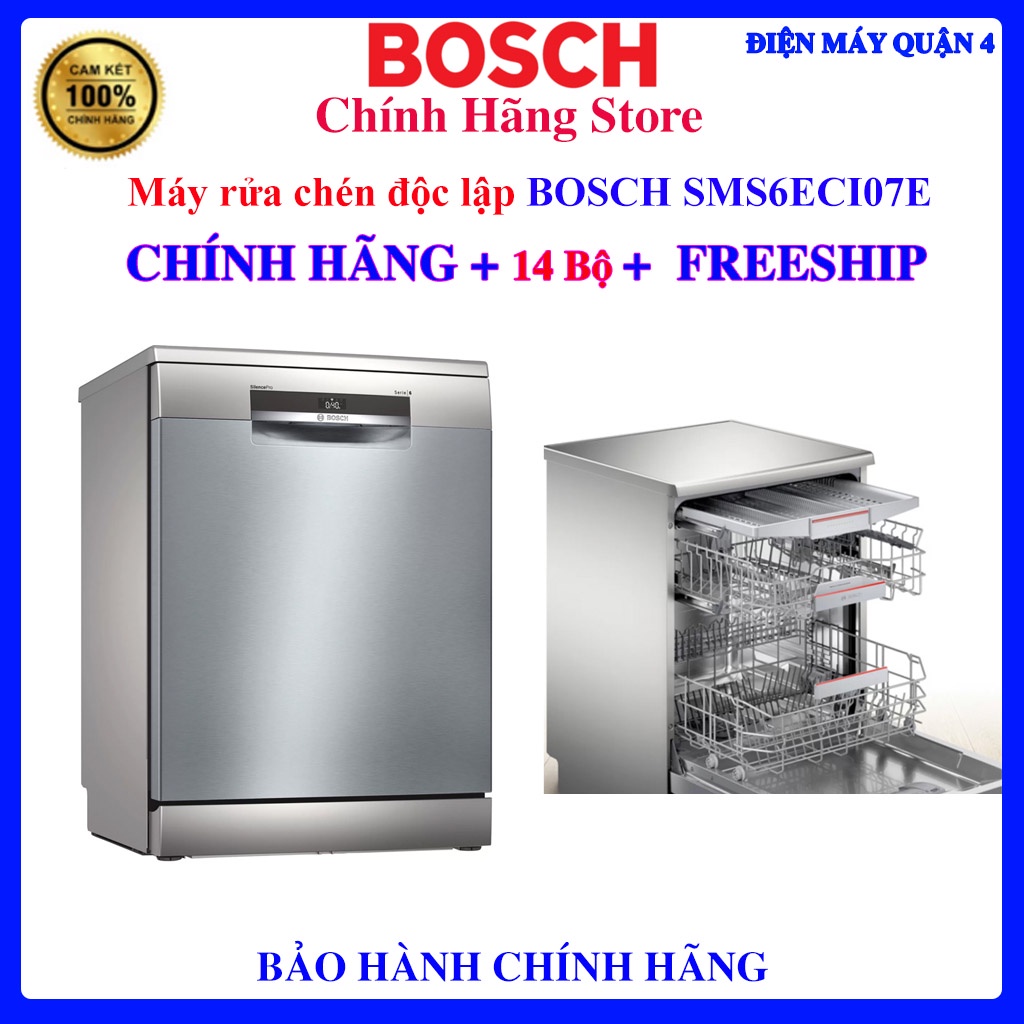 Máy rửa chén độc lập BOSCH SMS6ECI07E - Hàng chính hãng