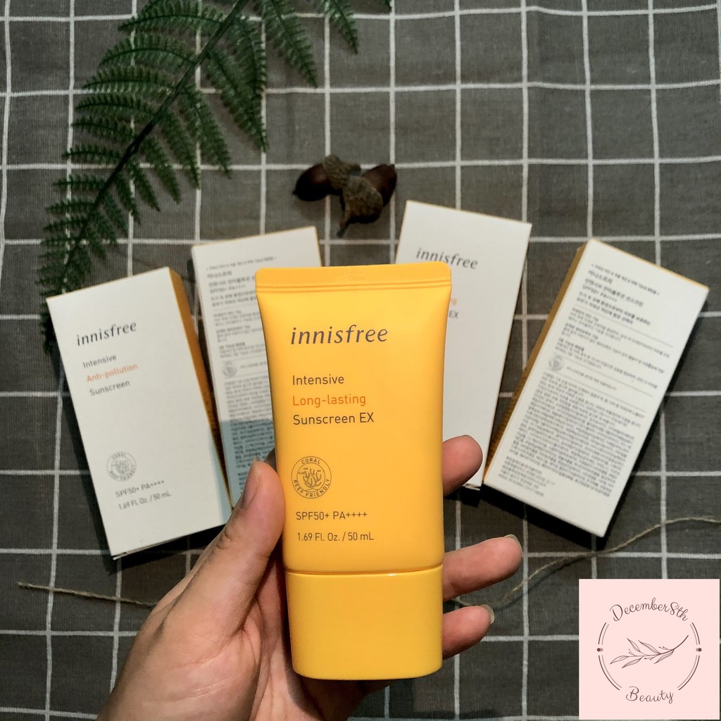 Kem Chống Nắng Chống Trôi, Nâng Tone Innisfree Intensive Anti Pollution Sunscreen SPF50+/PA++++ 50ml